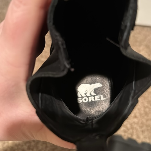 Sorel Joan of Artic Wedge Booties - Black Leather 9.5 - Picture 3 of 6